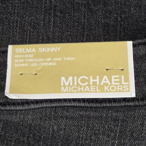 Michael Kors Selma High Rise Ankle Length Skinny Jeans Charcoal 22W - Picture 8 of 12